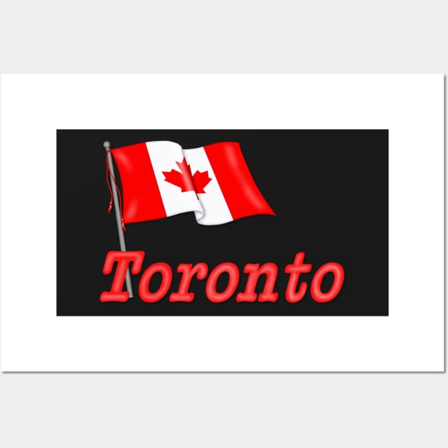 Canada Waving Flag - Toronto Wall Art by SpiceTree